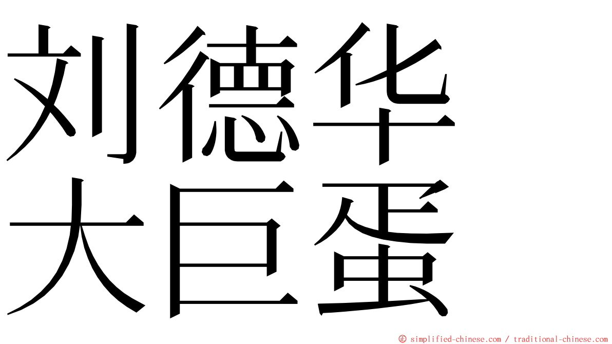 刘德华　大巨蛋 ming font